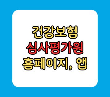 건강보험 심사평가원 홈페이지, 앱